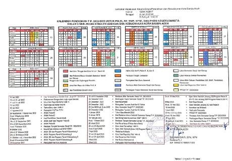 Jadwal Hari Pertama Sekolah Semester Ganjil T.P. 2022/2023